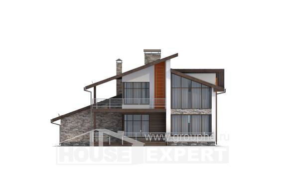 200-010-П Проект двухэтажного дома мансардный этаж и гаражом, современный дом из бризолита, Экибастуз
