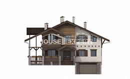 400-004-П Проект трехэтажного дома с мансардой и гаражом, огромный коттедж из кирпича Караганда, House Expert
