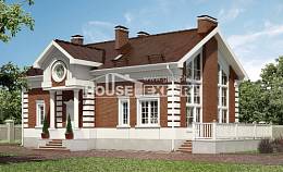 160-009-П Проект двухэтажного дома, экономичный домик из теплоблока, Экибастуз