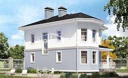 120-001-П Проект двухэтажного дома, классический загородный дом из твинблока Темиртау, House Expert