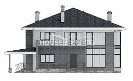 250-004-Л Проект двухэтажного дома, огромный коттедж из бризолита, Актобе