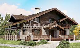 250-003-П Проект двухэтажного дома с мансардой, классический загородный дом из твинблока Петропавловск, House Expert