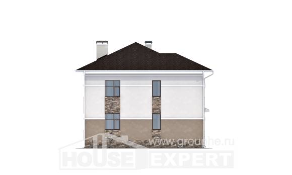 150-014-П Проект двухэтажного дома, компактный домик из газобетона Костанай, House Expert