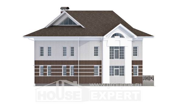 410-001-П Проект двухэтажного дома и гаражом, современный загородный дом из кирпича Шымкент, House Expert
