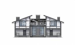 280-002-П Проект двухэтажного дома с мансардой, красивый загородный дом из кирпича, House Expert