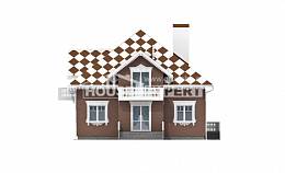 155-003-Л Проект двухэтажного дома с мансардой, гараж, классический домик из теплоблока, Тараз