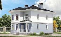 120-001-П Проект двухэтажного дома, экономичный загородный дом из бризолита, Кызылорда
