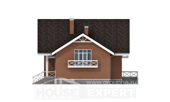 215-001-П Проект двухэтажного дома мансардой, гараж, красивый загородный дом из блока, House Expert