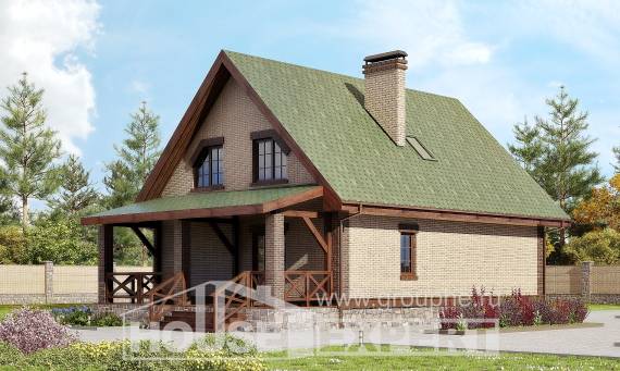 160-011-П Проект двухэтажного дома мансардный этаж, уютный дом из бризолита, Кызылорда