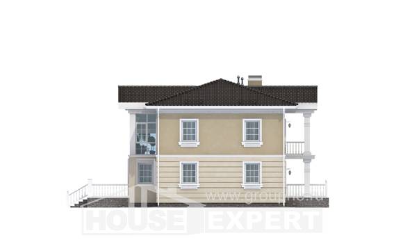 210-005-Л Проект двухэтажного дома, классический домик из газосиликатных блоков, Шымкент