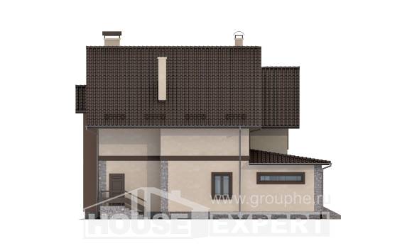265-003-Л Проект двухэтажного дома, огромный коттедж из бризолита Костанай, House Expert