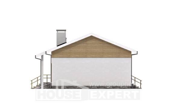 080-004-П Проект одноэтажного дома, миниатюрный домик из арболита, House Expert