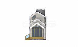 060-006-П Проект двухэтажного дома с мансардным этажом, крохотный загородный дом из теплоблока Актау, House Expert
