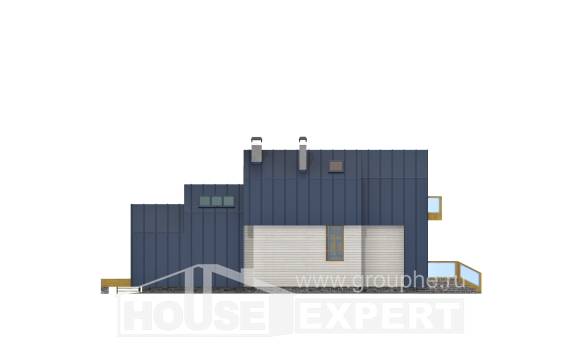 060-006-П Проект двухэтажного дома мансардный этаж, простой домик из пеноблока, Уральск