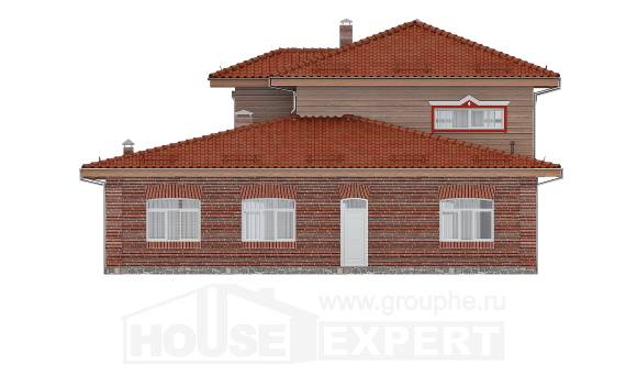 380-002-Л Проект трехэтажного дома, гараж, уютный коттедж из кирпича, Караганда