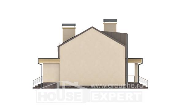 150-015-Л Проект двухэтажного дома мансардный этаж и гаражом, бюджетный дом из поризованных блоков Жанаозен, House Expert