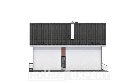 200-007-П Проект двухэтажного дома с мансардным этажом и гаражом, уютный дом из газобетона, Актау