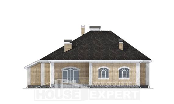 290-001-П Проект двухэтажного дома с мансардным этажом, гараж, просторный загородный дом из кирпича Актобе, House Expert