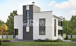 225-001-П Проект двухэтажного дома, уютный загородный дом из арболита, Усть-Каменогорск