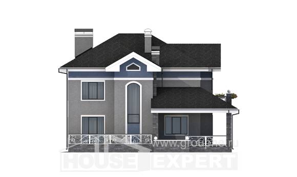 200-006-Л Проект двухэтажного дома, простой коттедж из кирпича Тараз, House Expert