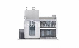 255-001-П Проект двухэтажного дома и гаражом, классический дом из блока Кокшетау, House Expert