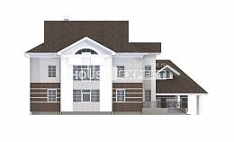410-001-П Проект двухэтажного дома и гаражом, современный домик из кирпича Костанай, House Expert