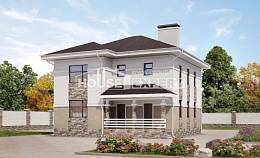 150-014-П Проект двухэтажного дома, компактный домик из теплоблока, Актау