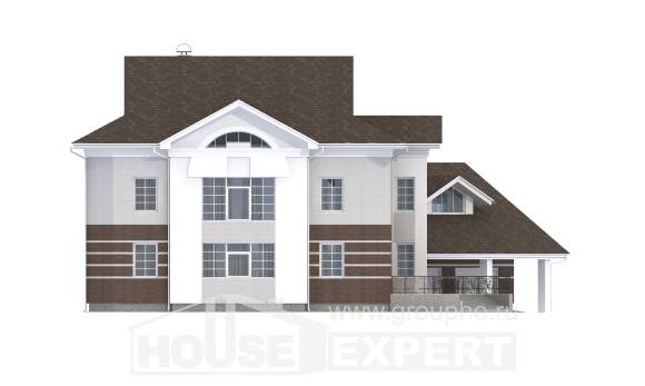 410-001-П Проект двухэтажного дома и гаражом, классический дом из кирпича Семей, House Expert