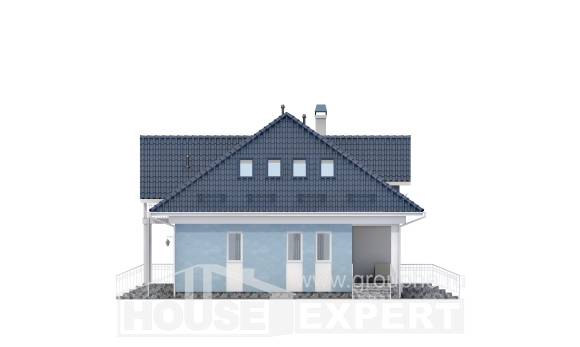 200-002-П Проект двухэтажного дома мансардой, средний домик из газосиликатных блоков, Кокшетау