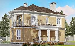 160-001-Л Проект двухэтажного дома, красивый загородный дом из бризолита, House Expert