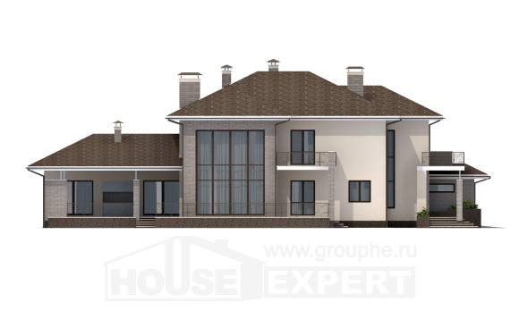 500-001-П Проект трехэтажного дома, гараж, огромный домик из кирпича, Петропавловск