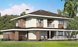 275-002-П Проект двухэтажного дома и гаражом, огромный дом из кирпича, Караганда