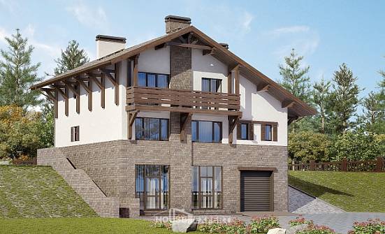 305-002-П Проект трехэтажного дома мансардой, классический домик из кирпича Актобе | Проекты домов от House Expert