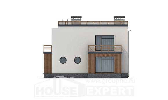215-002-Л Проект двухэтажного дома, красивый коттедж из теплоблока Павлодар, House Expert
