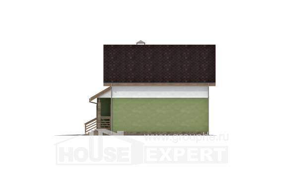 120-002-П Проект двухэтажного дома с мансардным этажом, гараж, небольшой дом из поризованных блоков, Павлодар