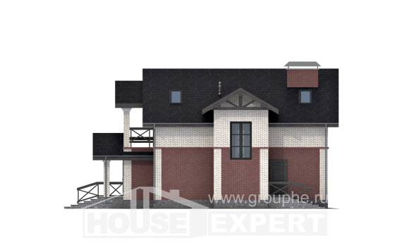160-014-Л Проект двухэтажного дома, скромный коттедж из твинблока, Кокшетау
