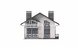 155-001-Л Проект двухэтажного дома мансардой и гаражом, уютный домик из поризованных блоков, Петропавловск