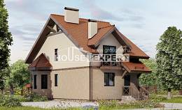 120-003-Л Проект двухэтажного дома мансардный этаж, недорогой загородный дом из бризолита, Павлодар