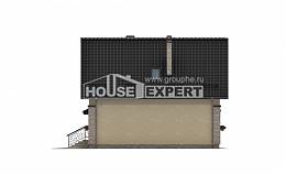 160-005-Л Проект двухэтажного дома мансардный этаж, гараж, классический коттедж из твинблока, House Expert