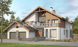 270-003-Л Проект двухэтажного дома с мансардой и гаражом, современный дом из керамзитобетонных блоков Кызылорда, House Expert