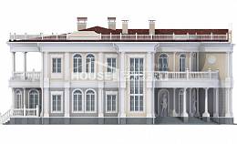 505-001-П Проект двухэтажного дома и гаражом, огромный домик из твинблока Уральск, House Expert