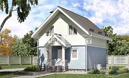 095-002-П Проект двухэтажного дома с мансардным этажом, скромный дом из арболита Атырау, House Expert