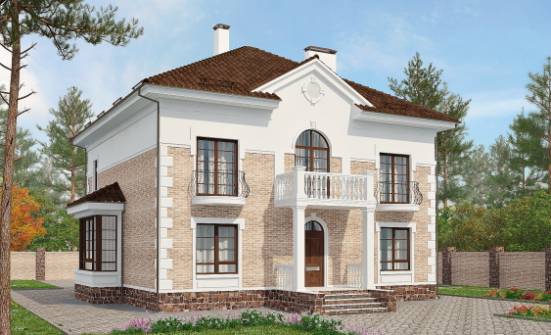 220-008-П Проект двухэтажного дома, классический дом из кирпича Актобе | Проекты домов от House Expert