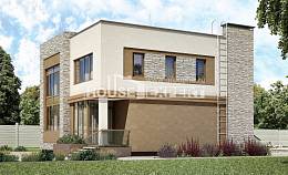 185-001-П Проект двухэтажного дома, современный дом из газобетона Тараз, House Expert