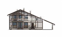 250-002-Л Проект двухэтажного дома мансардой и гаражом, красивый домик из кирпича, Кокшетау