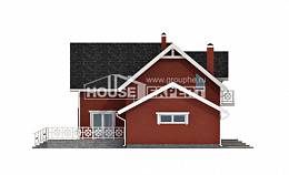 180-013-Л Проект двухэтажного дома с мансардой и гаражом, доступный загородный дом из теплоблока Кокшетау, House Expert