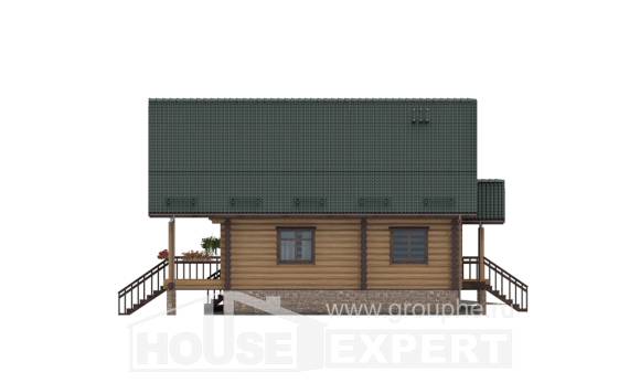 270-002-П Проект двухэтажного дома с мансардным этажом и гаражом, красивый коттедж из дерева, Алма-Ата