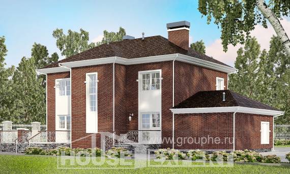 180-006-Л Проект двухэтажного дома, гараж, просторный загородный дом из кирпича Астана, House Expert
