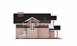 155-009-Л Проект двухэтажного дома с мансардой, классический коттедж из арболита, House Expert
