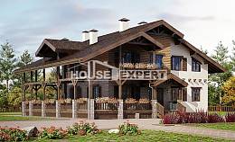 400-004-П Проект трехэтажного дома мансардный этаж, гараж, просторный загородный дом из кирпича, Караганда